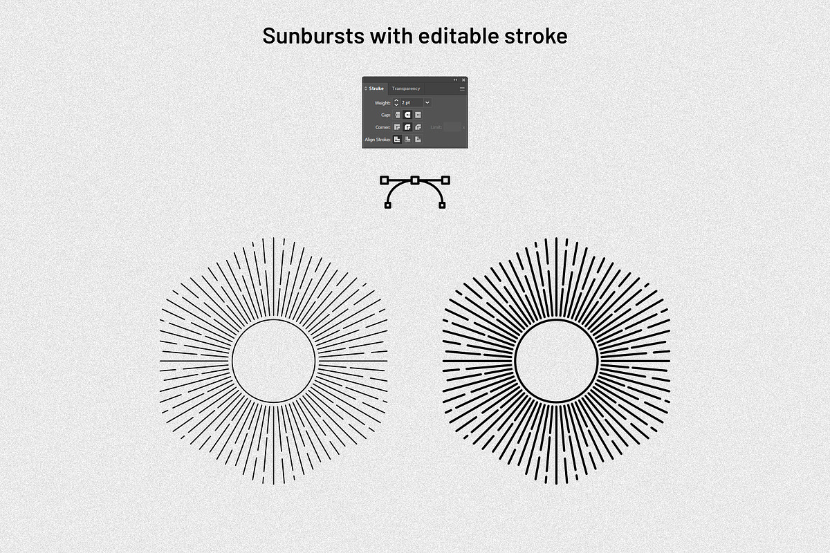 Sunburst, Sun, Moon & Stars vectors, an Illustration by jessicamdesign (Photo 3 of 8)