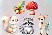 Watercolor Woodland animals nursery, an Object Graphic by Agnesagraphic (ID 95) (Thumbnail 2 of 6)