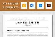 Teacher Resume Template, a Resume Template by ResumeInventor (Thumbnail 1 of 9)