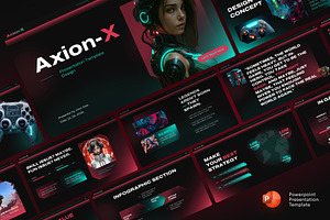 Axion-X Gaming PowerPoint Template, a Presentation Template by Premast