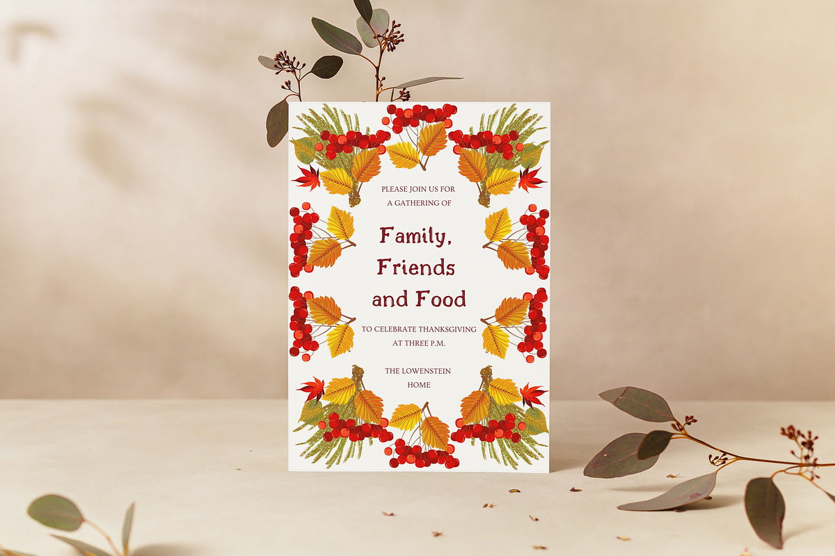 Editable Thanksgiving Invitation, an Invitation Template by ForeverPrint (Photo 1 of 8)