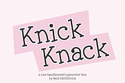 Knick Knack Typewriter Font, a Handwritten Font by Beck McCormick (Thumbnail 1 of 10)