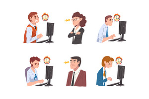 Man and Woman Office Worker Failed, a Person Illustration by TopVectors