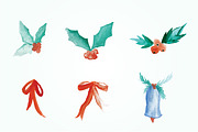 60 Christmas Watercolor  Clip Art, an Illustration by Qamber Designs & Media (Thumbnail 9 of 13)
