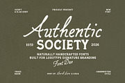 Authentic Society - Font Duo, a Script Font by Sarid Ezra (Thumbnail 1 of 10)