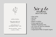 Simple Wedding Invitation, an Invitation Template by Cyrah's Collection (Thumbnail 1 of 3)