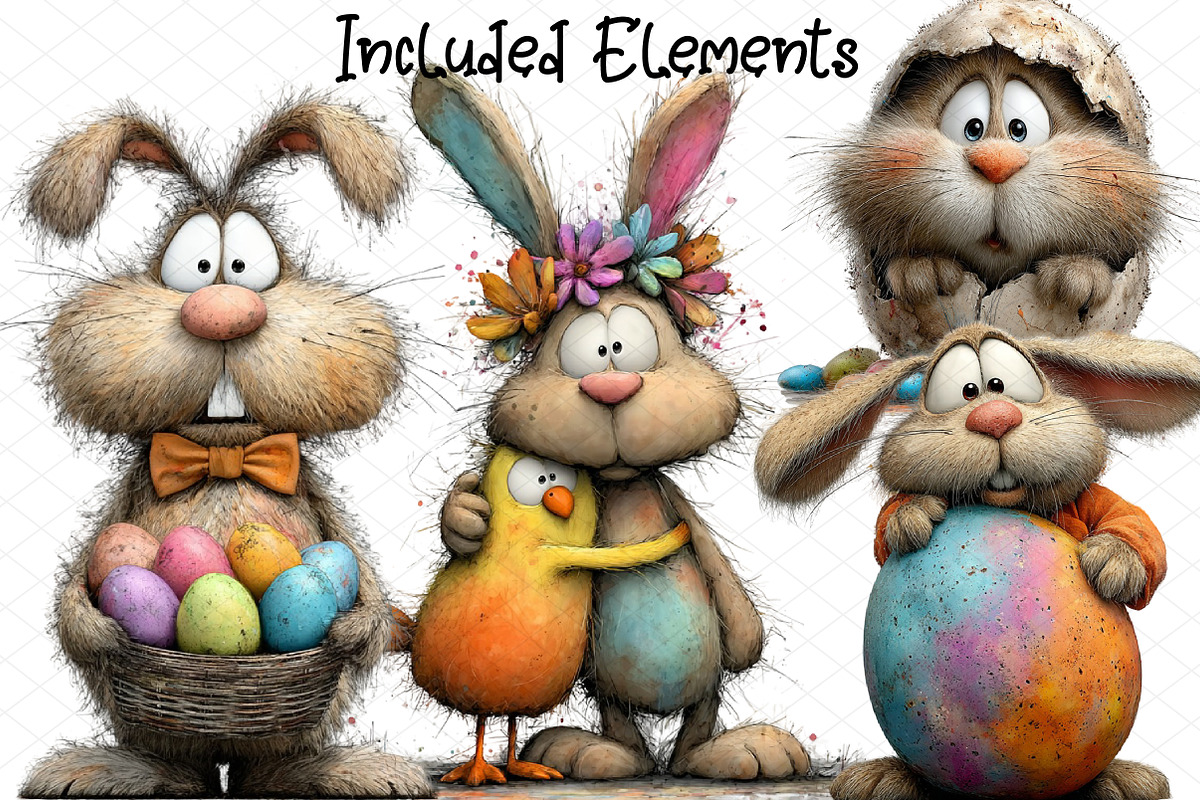 Baby Bunny Easter Illustration Set, an Illustration by cherrydesign (Photo 2 of 4)
