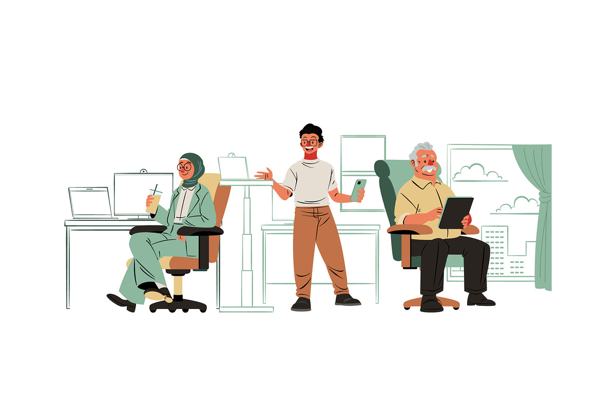 Employee Characters Illustration Set, a Person Illustration by SLAB! Design (Photo 2 of 3)