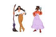 Modern young witches set, a Person Illustration by PaperTrident (Thumbnail 3 of 5)