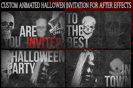 Animated Halloween Invitation Poster
