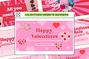 Retro Valentines Web Banners, a Marketing Template by The Pixel Palace (Thumbnail 3 of 7)