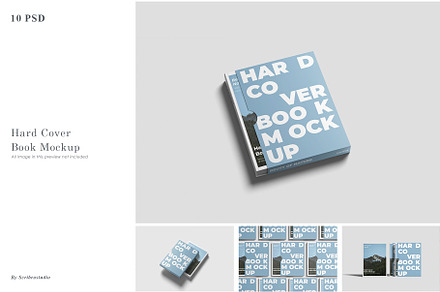 Hard Cover Book Mockup, a Books & Magazine Mockup by scribrostudio