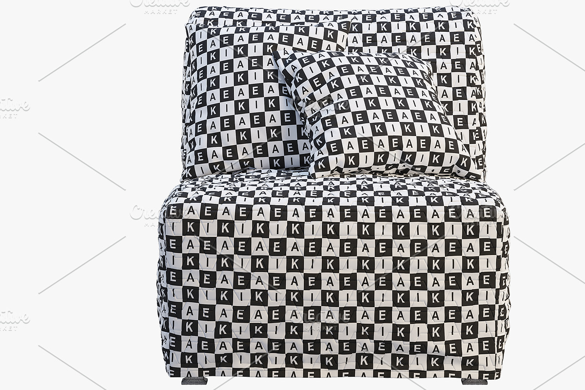 Chair-bed with pillows 3d model, a Furniture 3D Model by 3dmitruk (Photo 9 of 11)