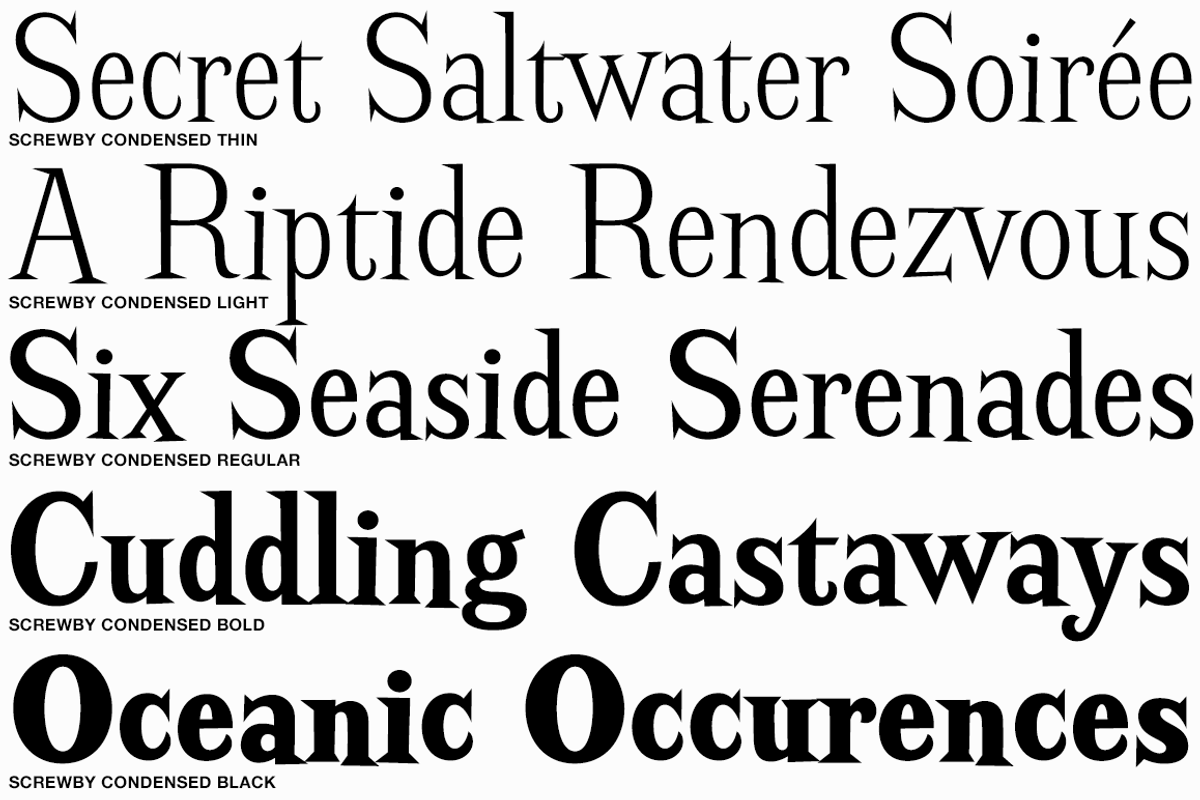 Screwby Condensed Family preview 2