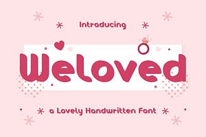 Weloved - Lovely Handwritten Font, a Handwritten Font by Typefactoryco