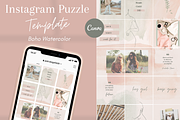 18 Post Instagram Puzzle Template, a Social Media Template by Tegefeldt Design (Thumbnail 1 of 6)