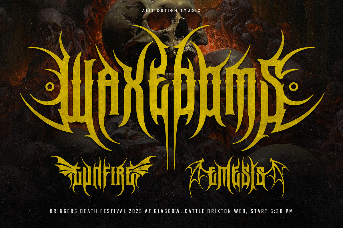 Megaroom typeface, a Blackletter Font by alit design (Photo 6 of 20)