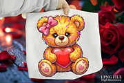 Valentine Teddy Bear Png, an Illustration by Canvas Craft (Thumbnail 1 of 7)