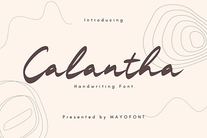 Calantha Handwritten Font