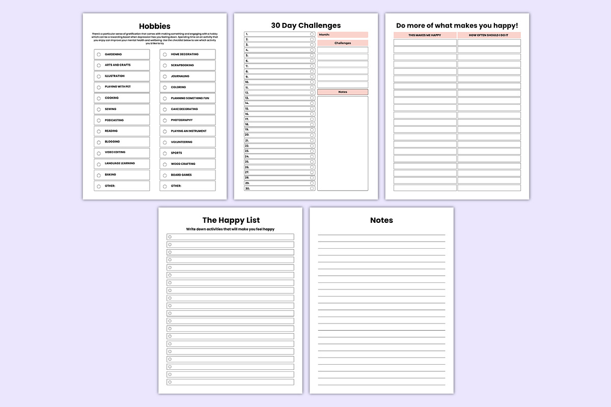 Printable Self-Care Journal Bundle, a Print Template by Mustafiz (Photo 9 of 9)