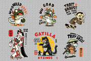 A set of cool stickers, a Decorative Illustration by Designs by Helen Trupak (Thumbnail 1 of 5)
