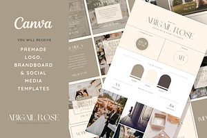 CANVA Logo, Brand board & Socials