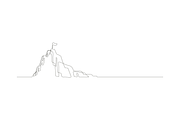 Mountain flag line art, an Object Graphic by lawoel (Thumbnail 3 of 3)