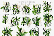 Tropical Greenery Watercolor Clipart, an Illustration by whiteheartdesign (Thumbnail 10 of 22)
