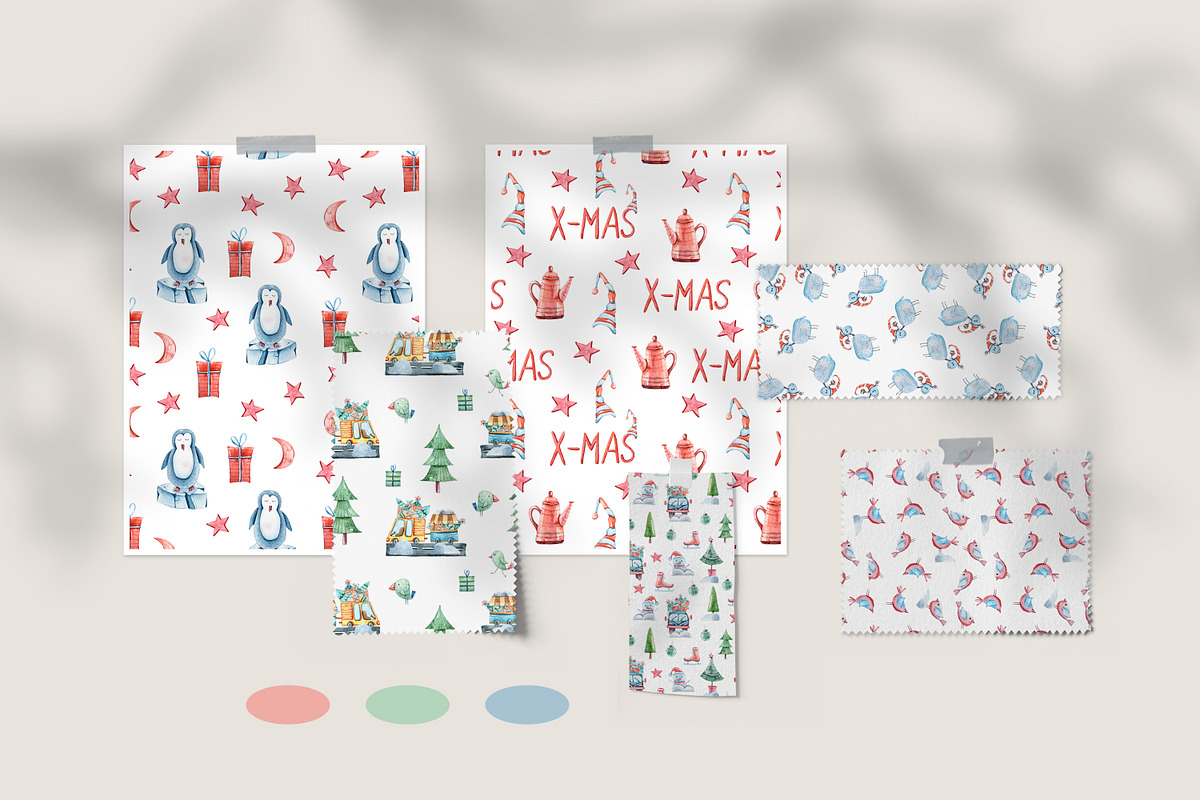 CHRISTMAS seamless patterns, a Pattern Graphic by Tiana Geo (Photo 2 of 7)