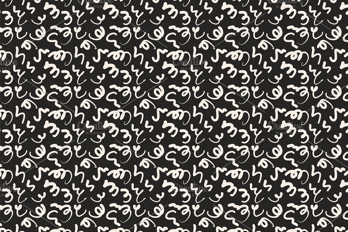 Black & White Organic Patterns, a Pattern Graphic by Lyolya Profitrolya (Photo 2 of 9)