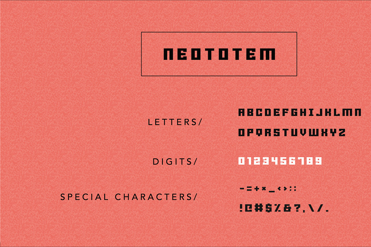 Neototem Font preview 8