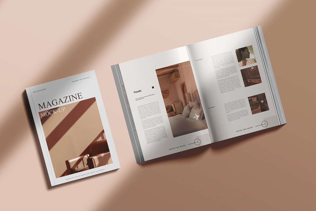 Magazine Mockups, a Books & Magazine Mockup by Sweetdady (Photo 5 of 12)