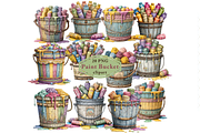 Paint Bucket Clipart PNG, an Illustration by Memories By Lea (Thumbnail 1 of 18)