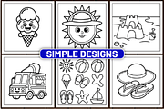 61 Hello Summer Coloring Pages, a Seasonal Illustration by Design Station (Thumbnail 2 of 6)