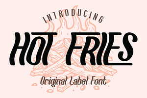 Hot Fries Unique Label Font, a Sans Serif Font by JumboDesign