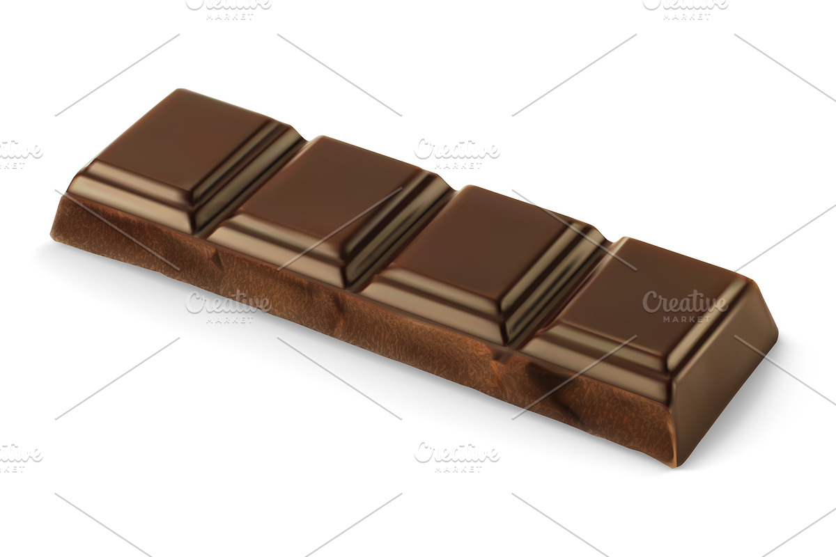 Vector realistic chocolate bar, an Object Graphic by He2