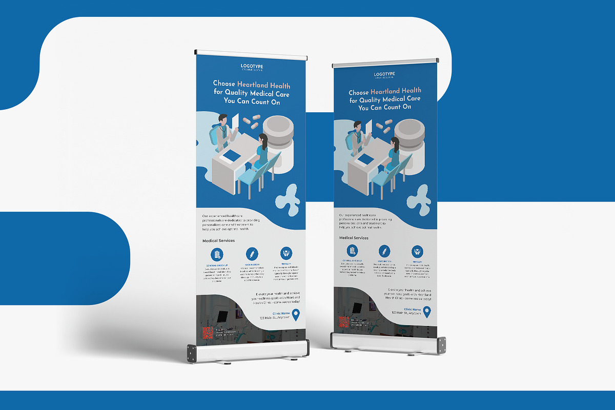 Health Clinic - Roll Up Banner, a Design Template by VUNIRA (Photo 3 of 3)