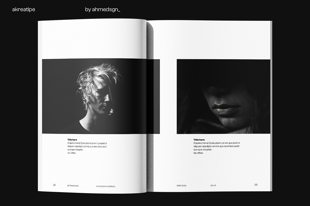 A4 Potrait Portofolio Layout Template