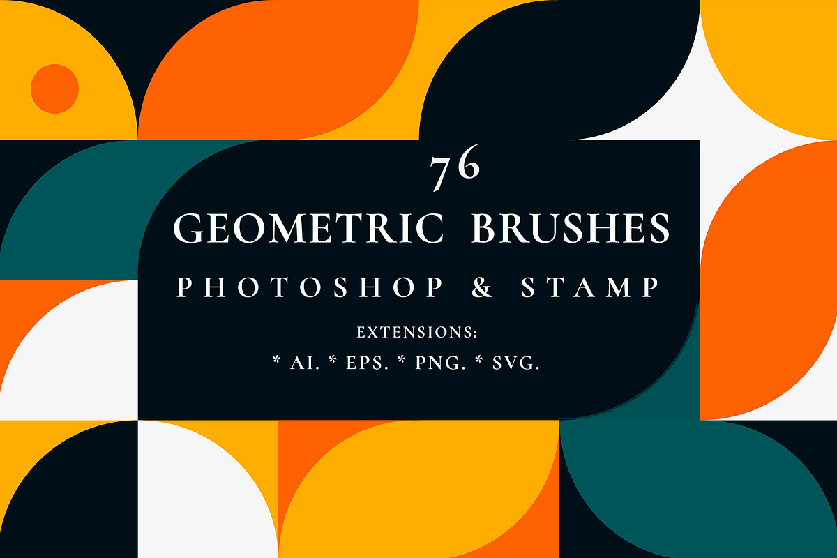 Geometric Shapes. Brush stamp, a Brush Add-On by Graphic Art (Photo 1 of 7)