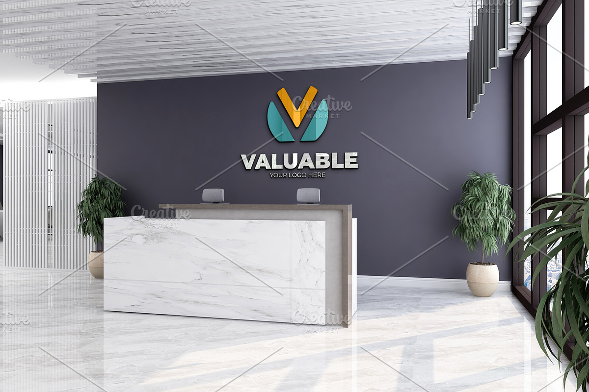 PSD Office Room Company Logo Mockup, a Product Mockup by Ayy (Photo 16 of 23)