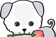 Puppies! cute illustration of dogs, an Animal Illustration by TinyCuteCo (Thumbnail 3 of 3)