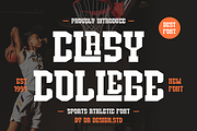 Clasy College - Sports Font, a Serif Font by QR Design Studio (Thumbnail 1 of 7)