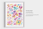 90s Watercolor clipart, patterns, a Decorative Illustration by Valin Malin (Thumbnail 13 of 14)