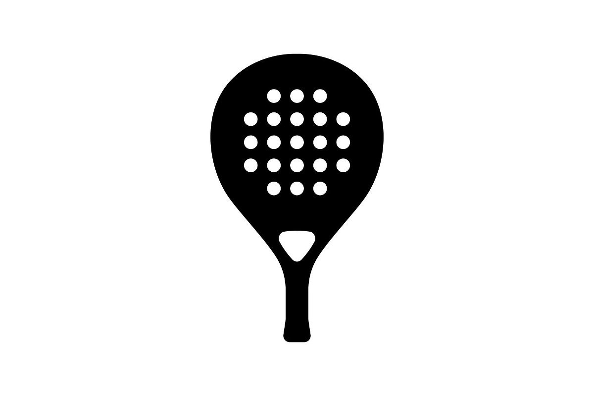 Padel Racquet Silhouette Icon, a Sport Illustration by Buqancreative