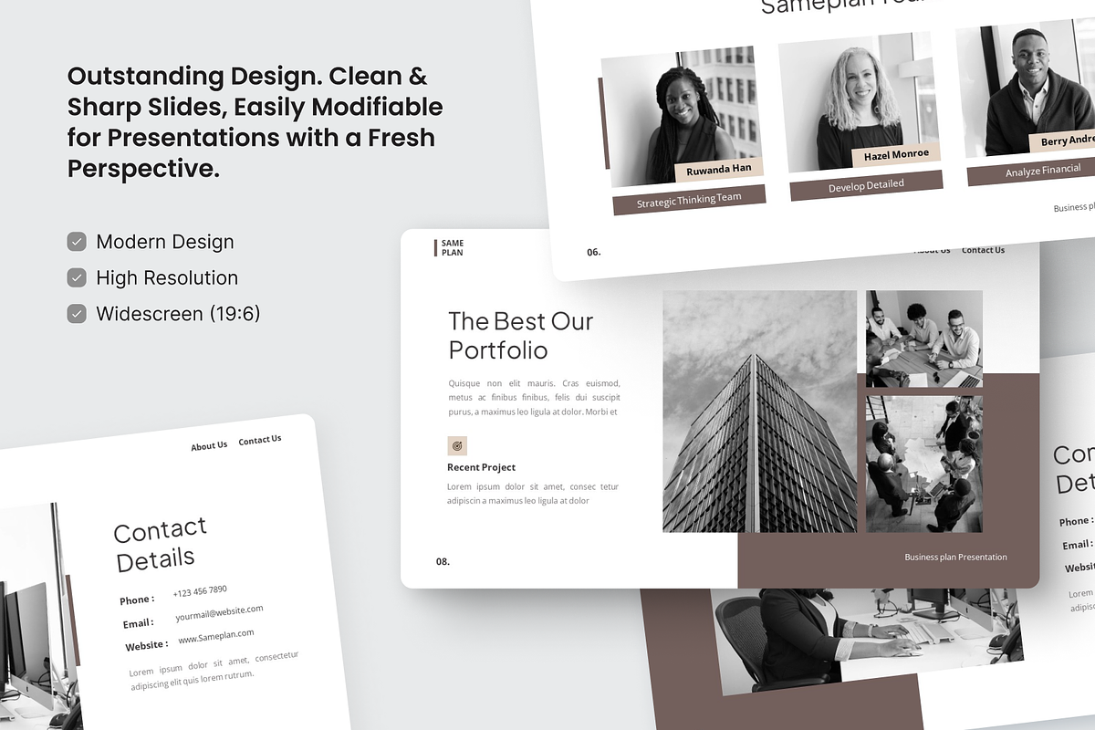 Sameplan - Business plan GoogleSlide, a Presentation Template by SquidPixey (Photo 3 of 6)