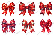 Red Coquette Christmas Bow Bundle, an Illustration by designcity5 (Thumbnail 3 of 5)