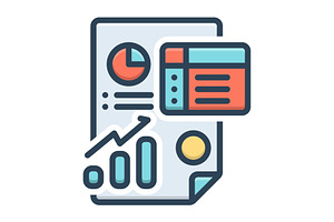 Sales data color icon, a Duotone Icon by Creative priyanka