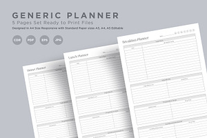 Meal Planning Pages Set V-05