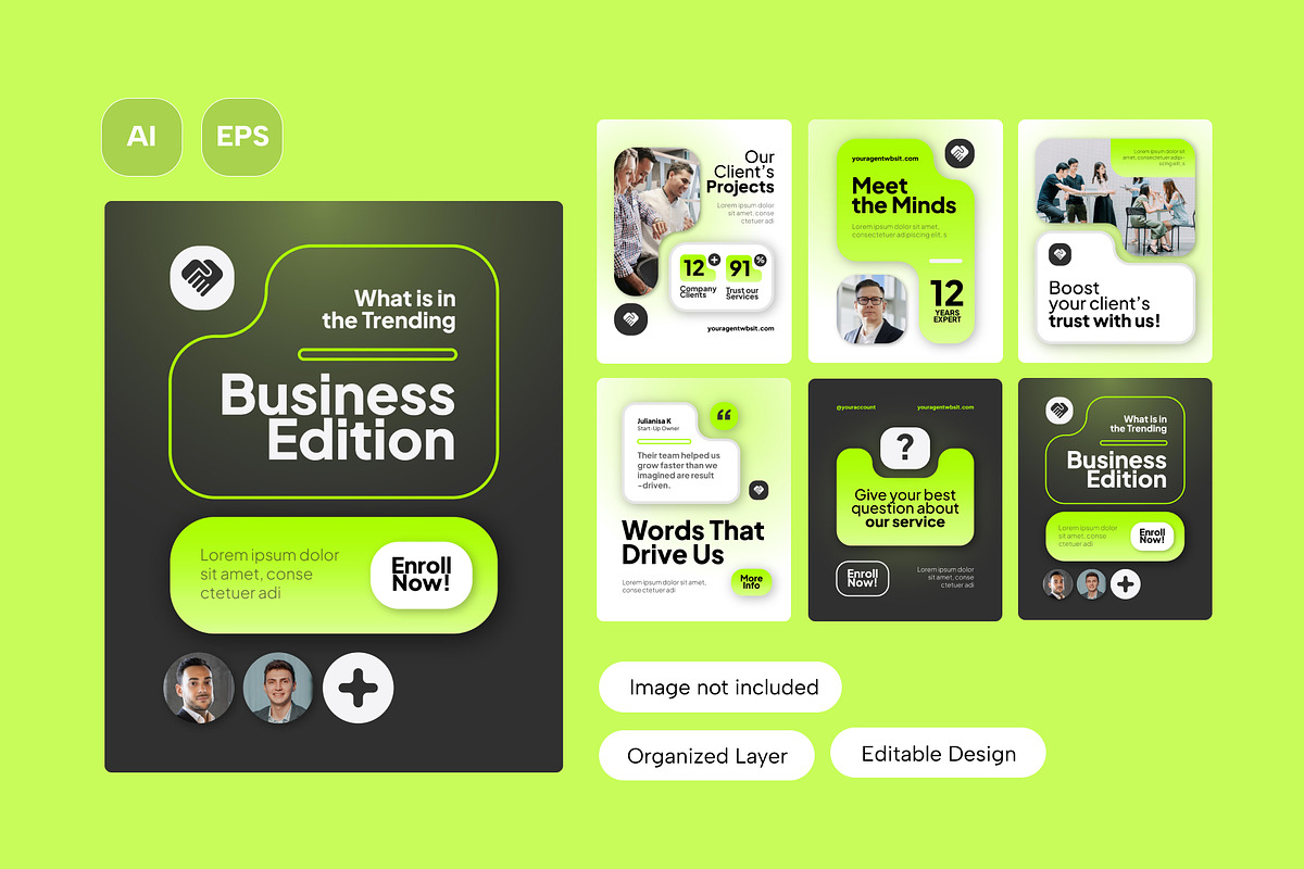 Business Agency Instagram Post, a Social Media Template by Pink Bunny Studio (Photo 2 of 3)
