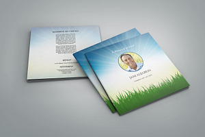 Funeral Program Template-8 Page-V435